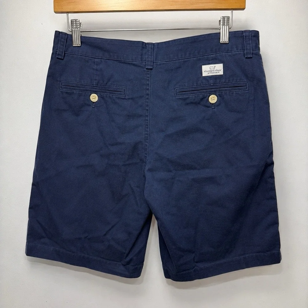 Vineyard Vines Men's Navy Blue Chino Shorts Size 30 Classic Preppy Cotton